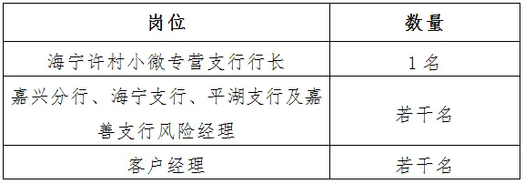 2025年湖州銀行嘉興分行招聘公告
